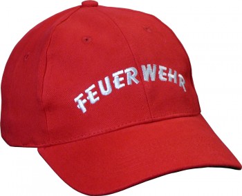 "FEUERWEHR"-Cap - Hochwertige Schirmmütze rot
