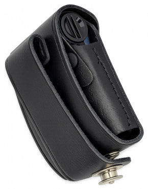 Ledertasche für Swissphone s.QUAD Typ: SGT, TENAX, neutral, Klapptasche mit Displayausschnitt